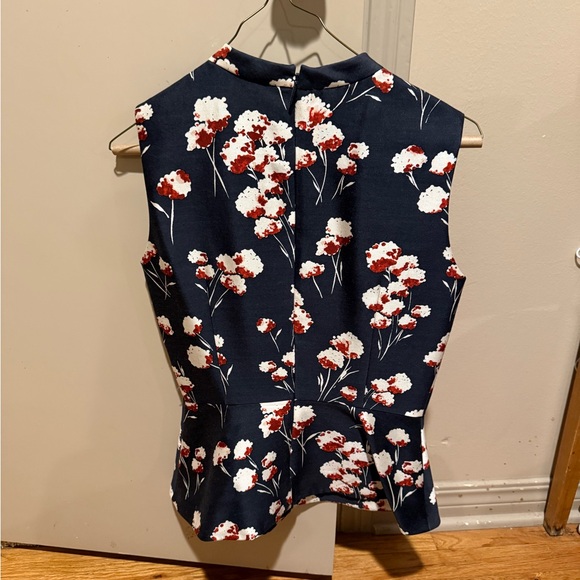Tory Burch Black Cherry blossom peplum top - Picture 4 of 6